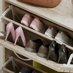 Meuble à chaussures 2 niveaux avec banc