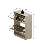 Meuble à chaussures 2 niveaux avec banc