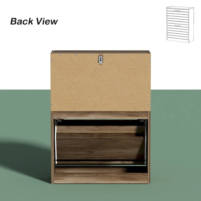 Meuble à chaussures 2 niveaux avec banc