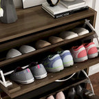 Meuble à chaussures 2 niveaux avec banc
