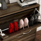 Meuble à chaussures 2 niveaux avec banc