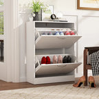 Meuble à chaussures 2 niveaux avec banc