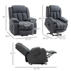 Fauteuil inclinable releveur avec massage pour personnes âgées