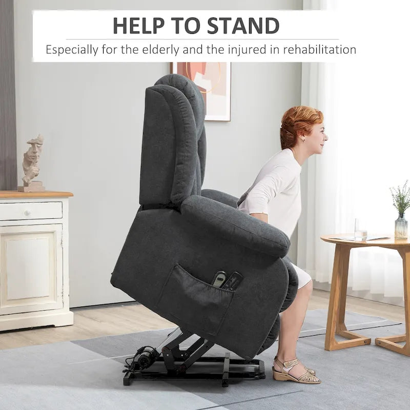 Fauteuil inclinable releveur avec massage pour personnes âgées