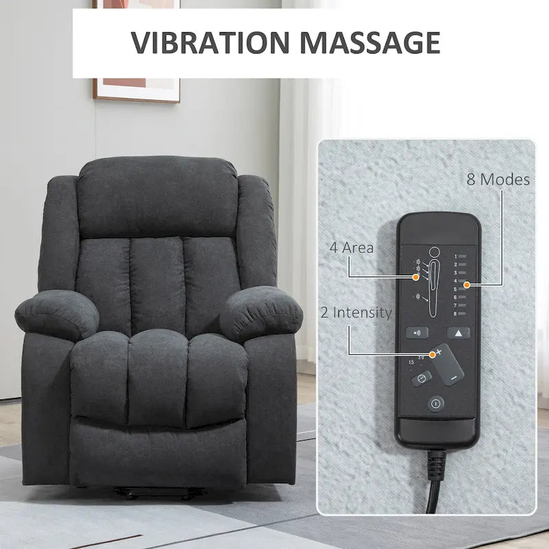 Fauteuil inclinable releveur avec massage pour personnes âgées