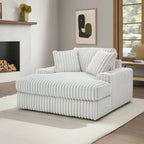Chaise longue surdimensionnée et rembourrée avec porte-gobelets et recharge USB