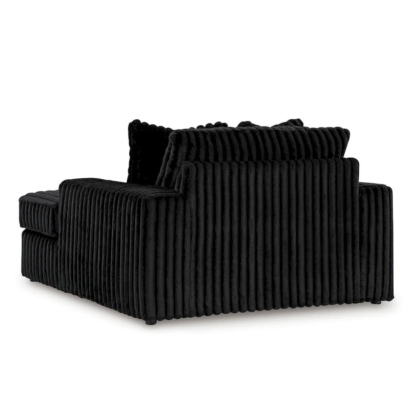 Chaise longue surdimensionnée et rembourrée avec porte-gobelets et recharge USB