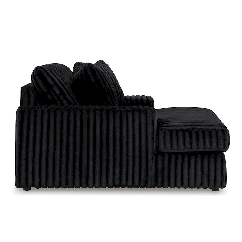 Chaise longue surdimensionnée et rembourrée avec porte-gobelets et recharge USB