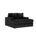 Chaise longue surdimensionnée et rembourrée avec porte-gobelets et recharge USB
