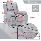 Fauteuil inclinable releveur avec massage et chauffage lombaire