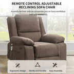 Fauteuil inclinable releveur avec massage et chauffage lombaire