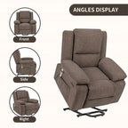 Fauteuil inclinable releveur avec massage et chauffage lombaire