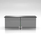 Table basse en verre trempé avec cadre en métal