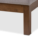 Lit plateforme contemporain en tissu avec tête de lit ailée