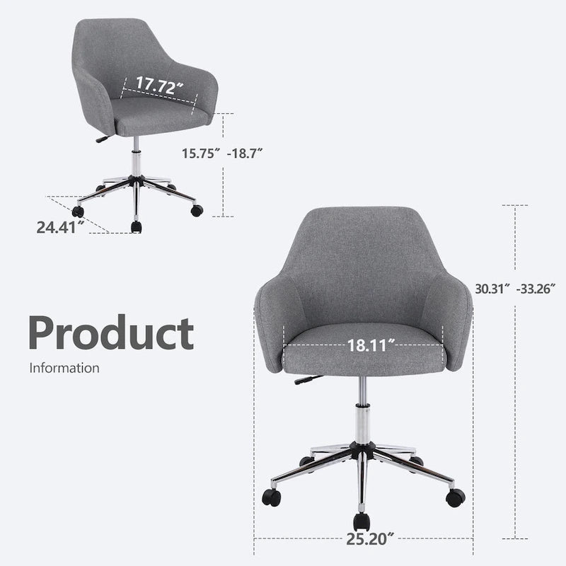 Chaise de bureau pivotante réglable