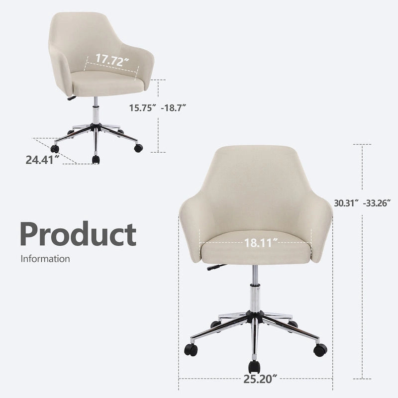 Chaise de bureau pivotante réglable