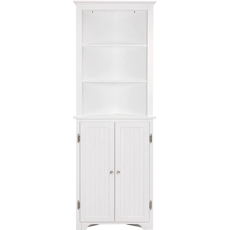 Meuble d'angle haut avec portes et étagères réglables
