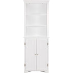 Meuble d'angle haut avec portes et étagères réglables