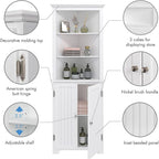 Meuble d'angle haut avec portes et étagères réglables