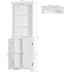 Meuble d'angle haut avec portes et étagères réglables