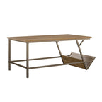 Table basse moderne du milieu du siècle avec étagère latérale