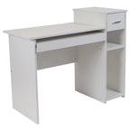 Bureau informatique avec étagères et tiroir