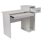 Bureau informatique avec étagères et tiroir