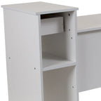 Bureau informatique avec étagères et tiroir
