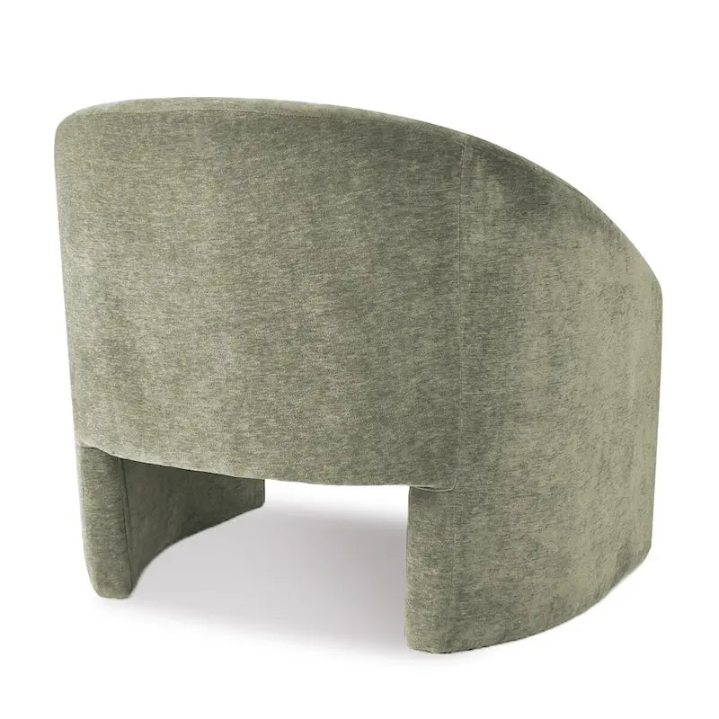 Fauteuil d'appoint rembourré de style tonneau