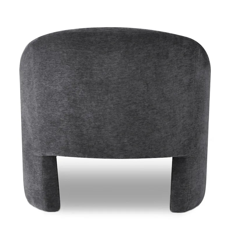 Fauteuil d'appoint rembourré de style tonneau