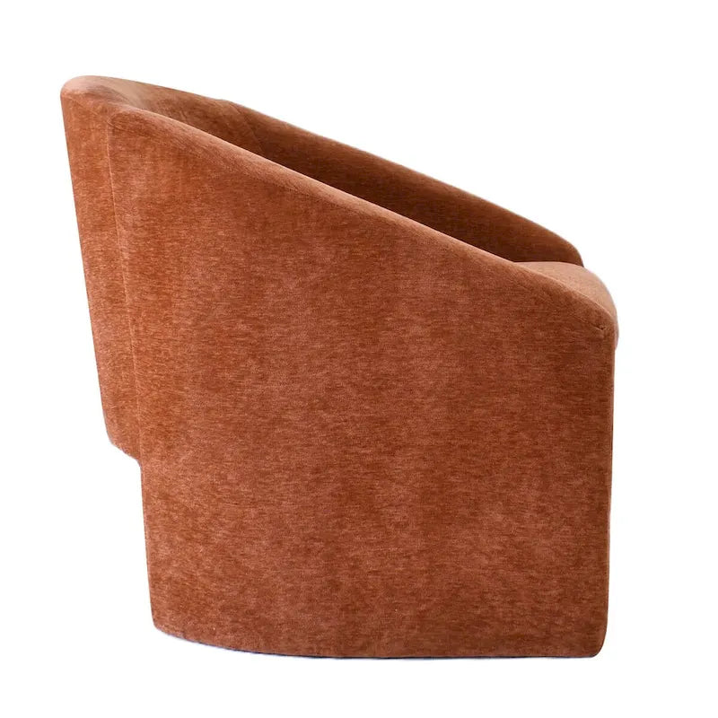 Fauteuil d'appoint rembourré de style tonneau
