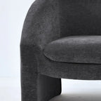 Fauteuil d'appoint rembourré de style tonneau
