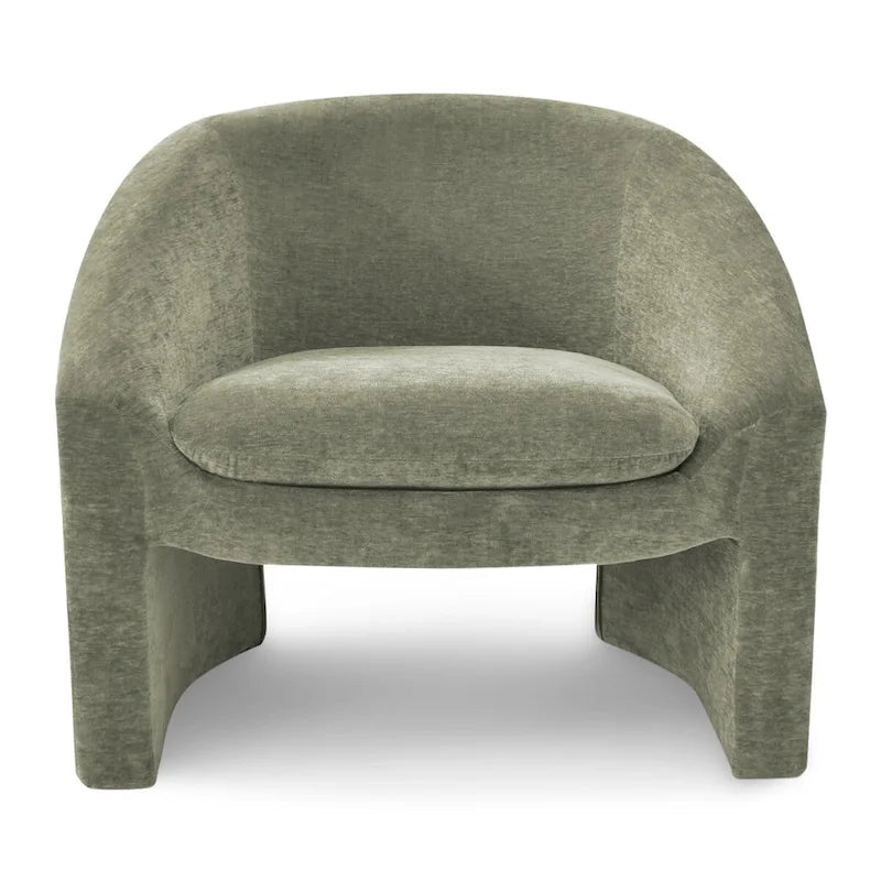 Fauteuil d'appoint rembourré de style tonneau