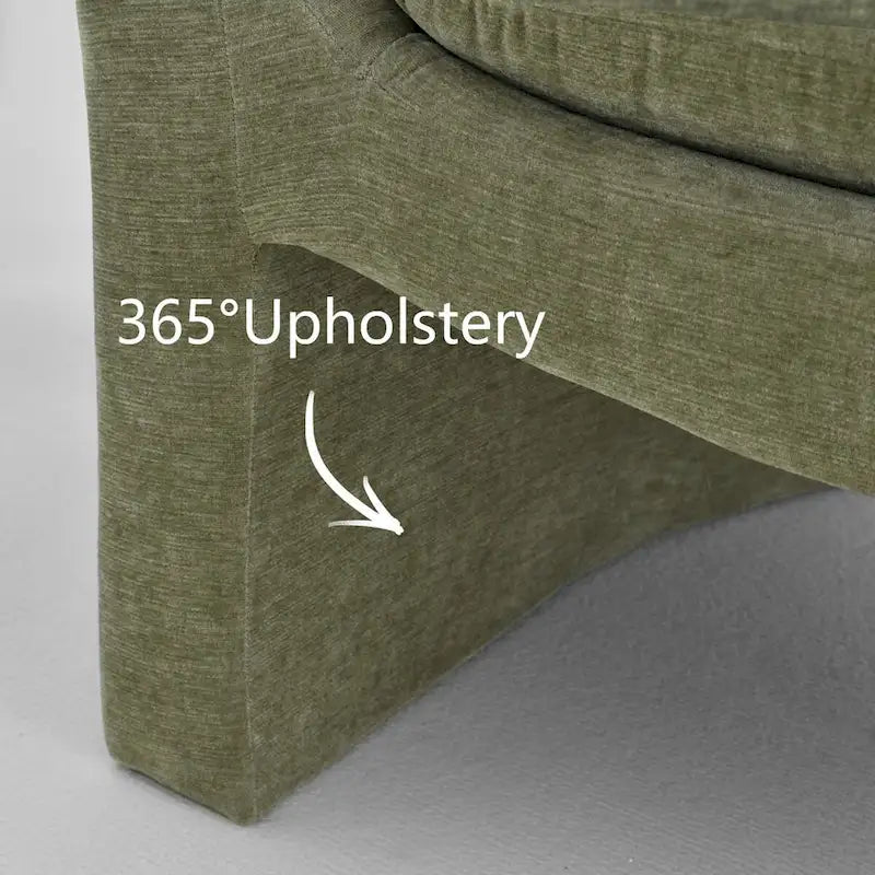 Fauteuil d'appoint rembourré de style tonneau