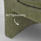 Fauteuil d'appoint rembourré de style tonneau
