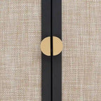 Meuble de rangement bas avec portes en rotin – 75 cm (L) x 40 cm (l) x 80 cm (H)
