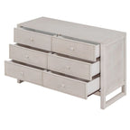 Commode en bois à 6 tiroirs avec rangement