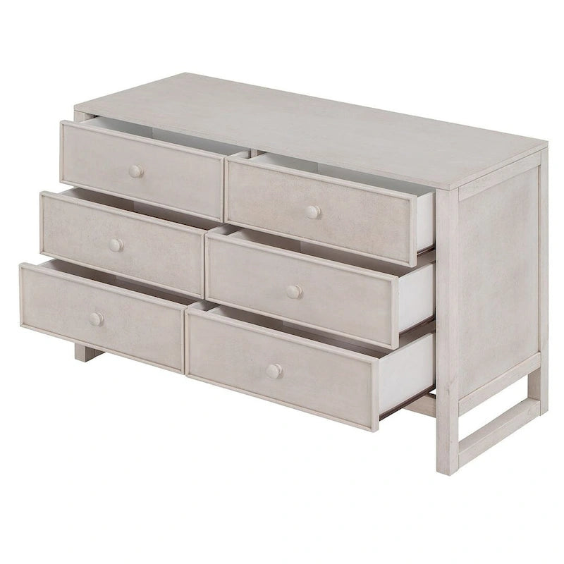 Commode en bois à 6 tiroirs avec rangement