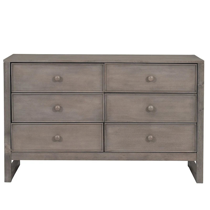 Commode en bois à 6 tiroirs avec rangement