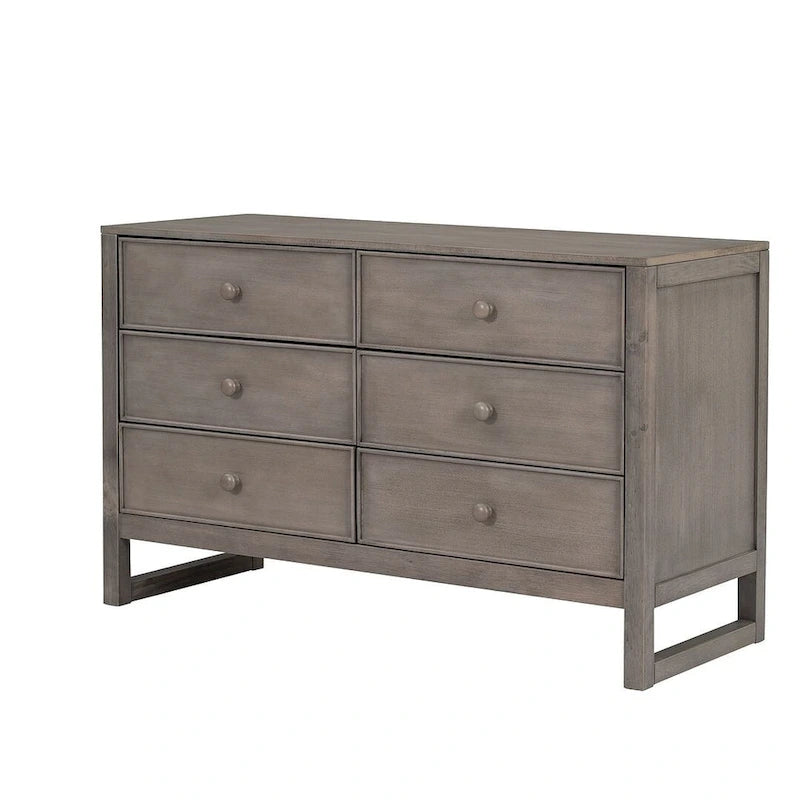 Commode en bois à 6 tiroirs avec rangement