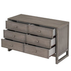 Commode en bois à 6 tiroirs avec rangement
