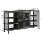 Meuble de bar à vin avec porte-bouteilles et porte-verres, 140 cm (L) x 35 cm (P) x 77 cm (H)