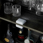 Meuble de bar à vin avec porte-bouteilles et porte-verres, 140 cm (L) x 35 cm (P) x 77 cm (H)