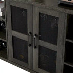 Meuble de bar à vin avec porte-bouteilles et porte-verres, 140 cm (L) x 35 cm (P) x 77 cm (H)