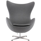 Fauteuil de salon pivotant avec coque ailée