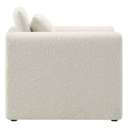 Fauteuil rembourré en bouclette