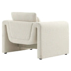 Fauteuil rembourré en bouclette