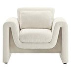 Fauteuil rembourré en bouclette