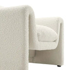 Fauteuil rembourré en bouclette