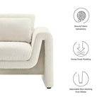 Fauteuil rembourré en bouclette